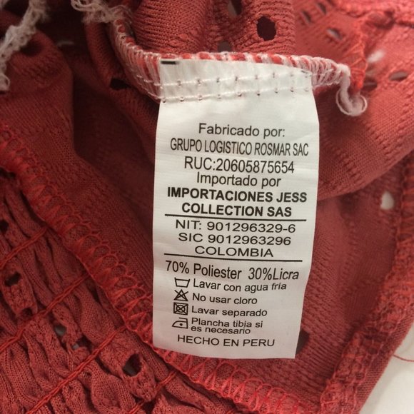 Kari Dash Renaissance Blouse Crop Floral Top Eyelet Peasant Cottagecore Festival - Picture 10 of 10